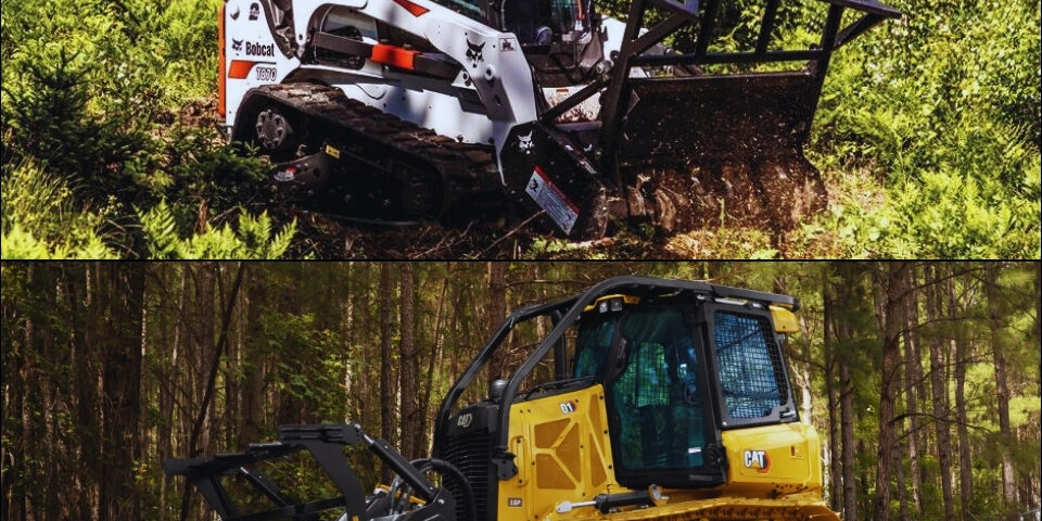 Caterpillar și Bobcat - întreținerea parcurilor fotovoltaic